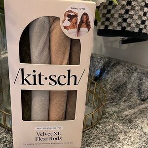 Kitsch Velvet XL Flexi Rods in Cream, Tan, and Green